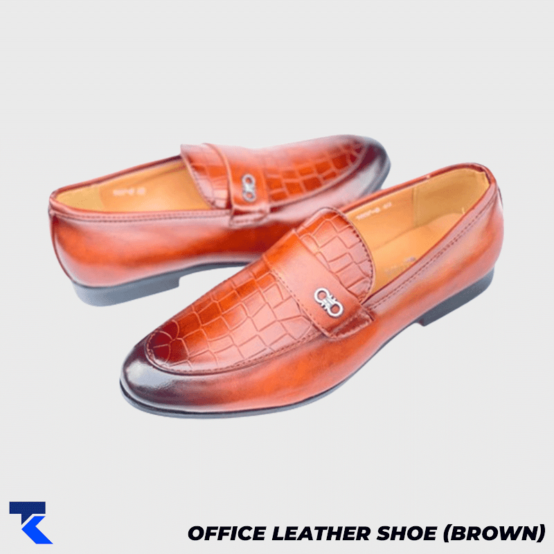 OFFICE LEATHER SHOE (BROWN)